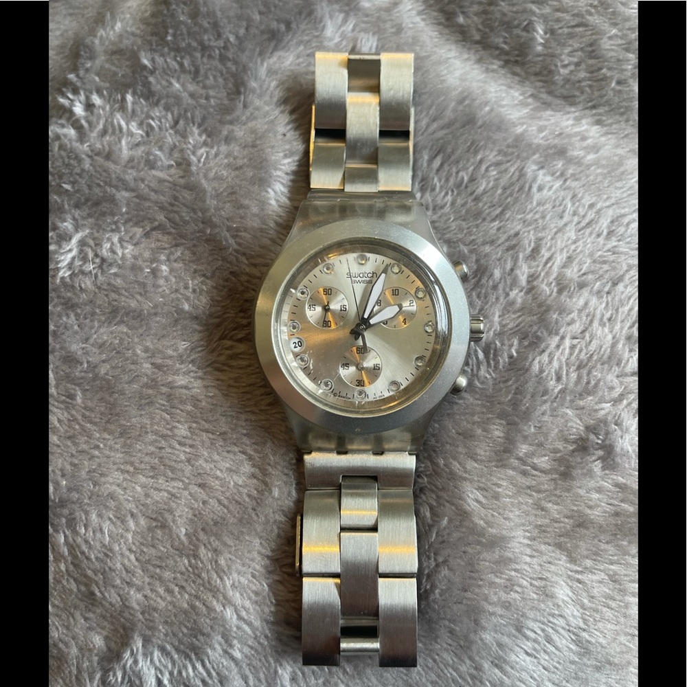 Swatch Diaphane Silver Watch